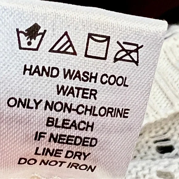 Absolutely Famous Open Knit Cardigan Duster Sz XL White Lower Embroidered Mesh - Picture 11 of 11